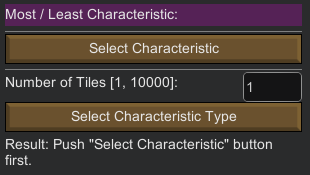 Most Least Characteristics selection