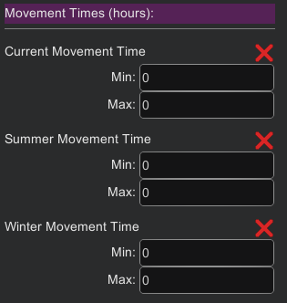 movement time selection